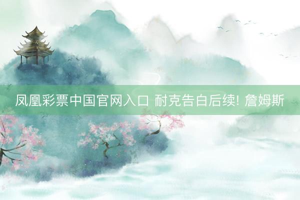 凤凰彩票中国官网入口 耐克告白后续! 詹姆斯