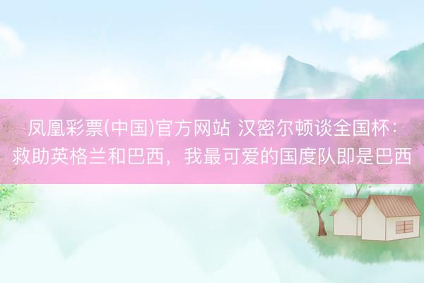 凤凰彩票(中国)官方网站 汉密尔顿谈全国杯：救助英格兰和巴西，我最可爱的国度队即是巴西
